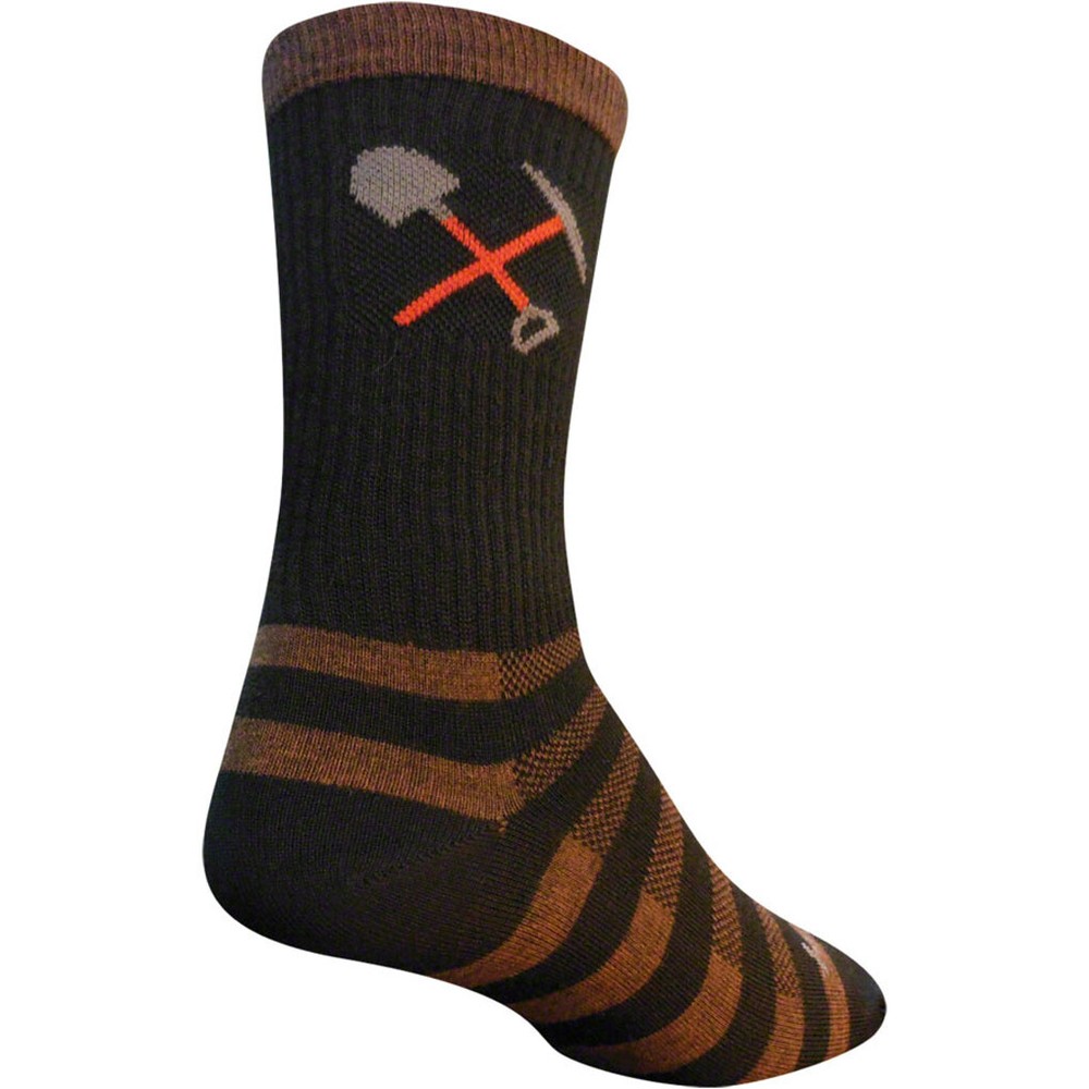 SockGuy Trail Maintenance Wool Socks - 6 inch, Black, Small/Medium