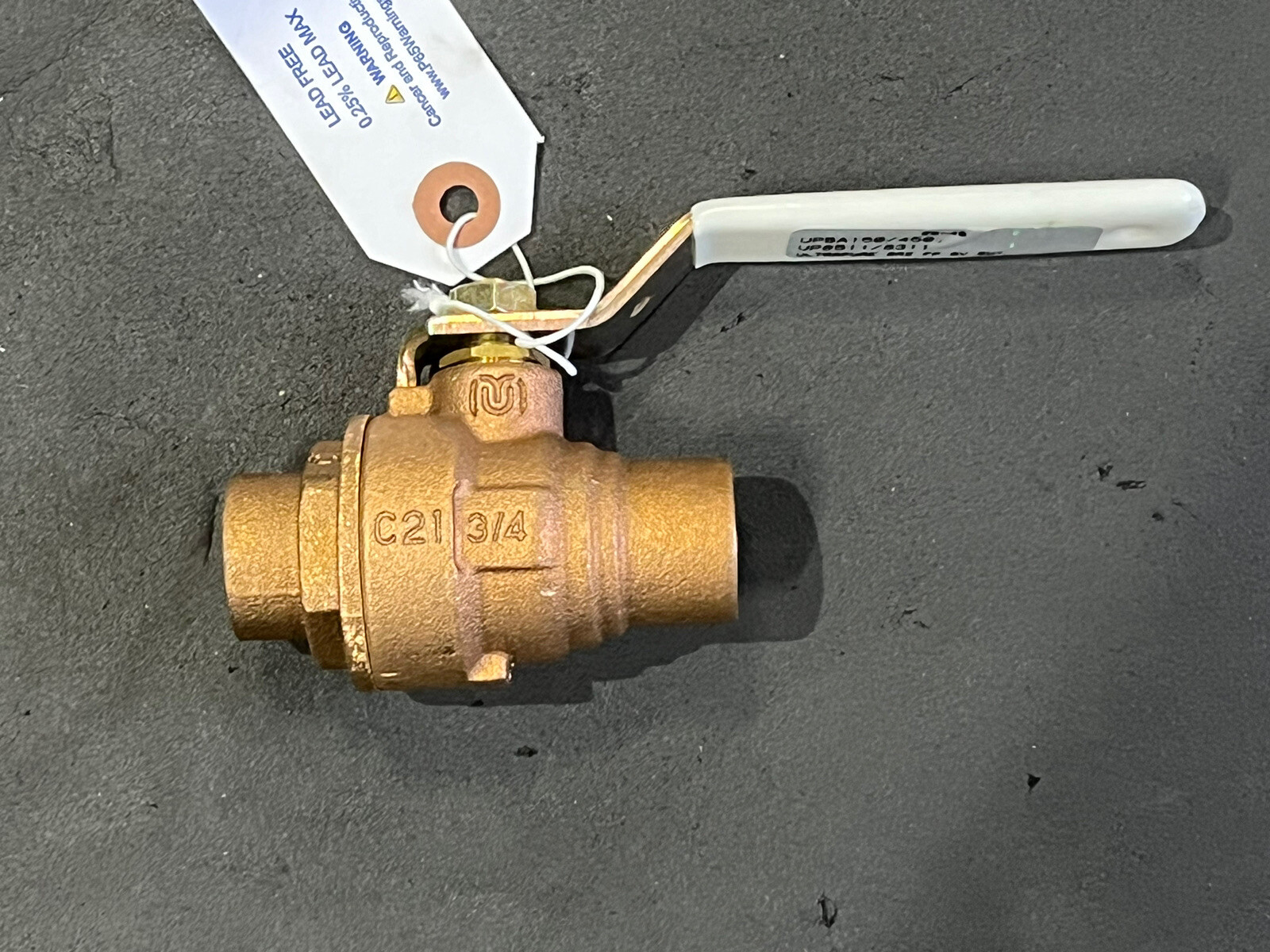 Box 6) 3/4" CxC Full-Port Lead-Free Bronze Ball Valve 600WOG 150WSP, MADE IN USA