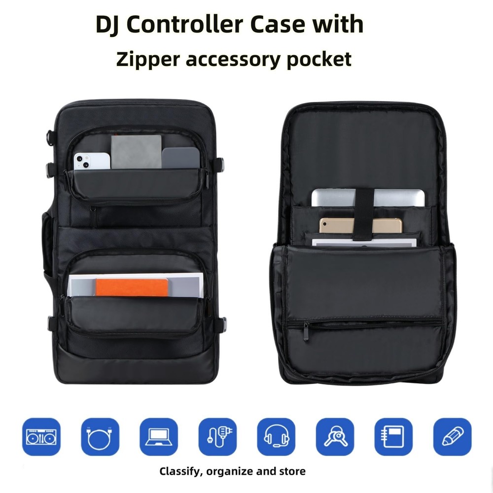 DJ Controller Case Compatible with Pioneer DDJ FLX4 & 88 Key Keyboard Case wi...