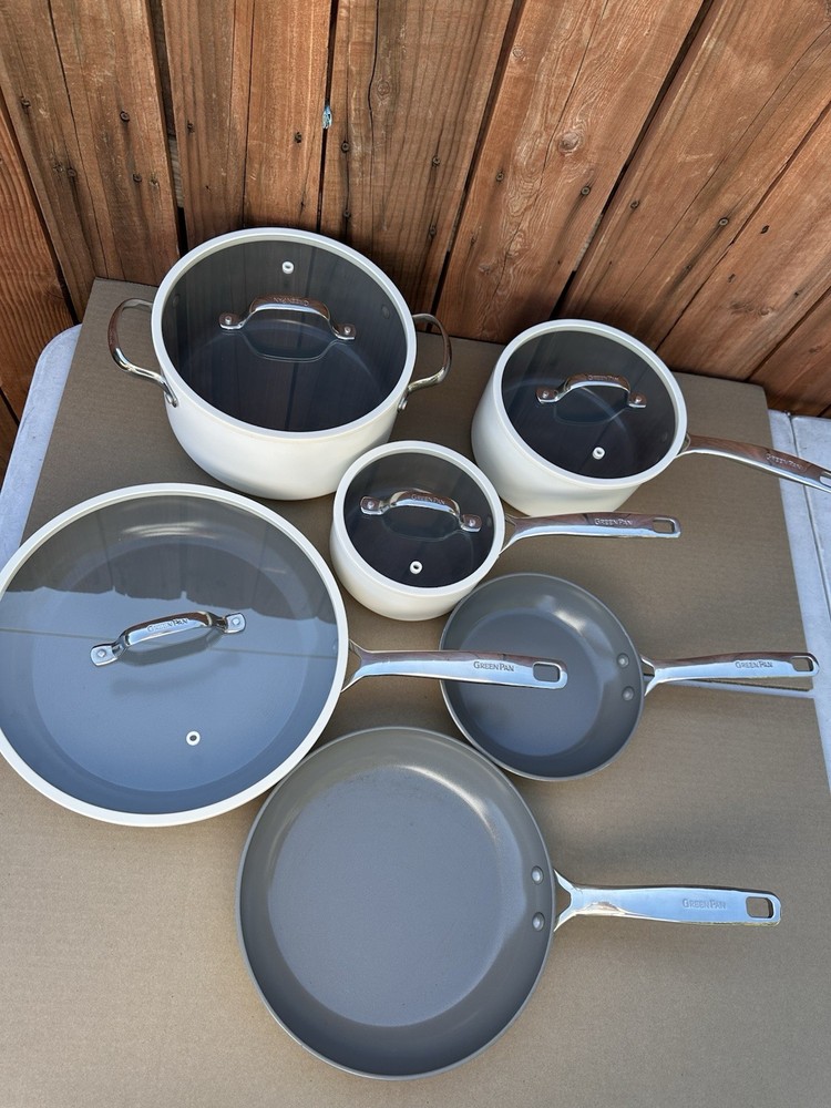 GreenPan Eras Ceramic Non-Stick 11-piece Cookware Set- PRE OWNED, MISSING SAUTÉ