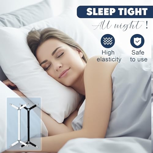 2 PCS Bed Sheet Straps, Adjustable Extended Bed Sheet Fasteners Fitted Black