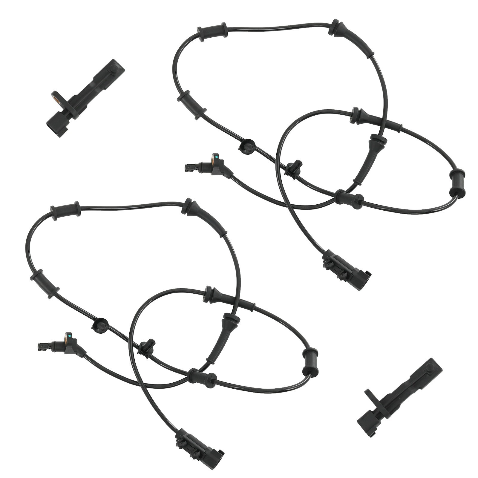 4 PCS Front Rear Left Right ABS Wheel Speed Sensor for 2007-2017 Jeep Wrangler