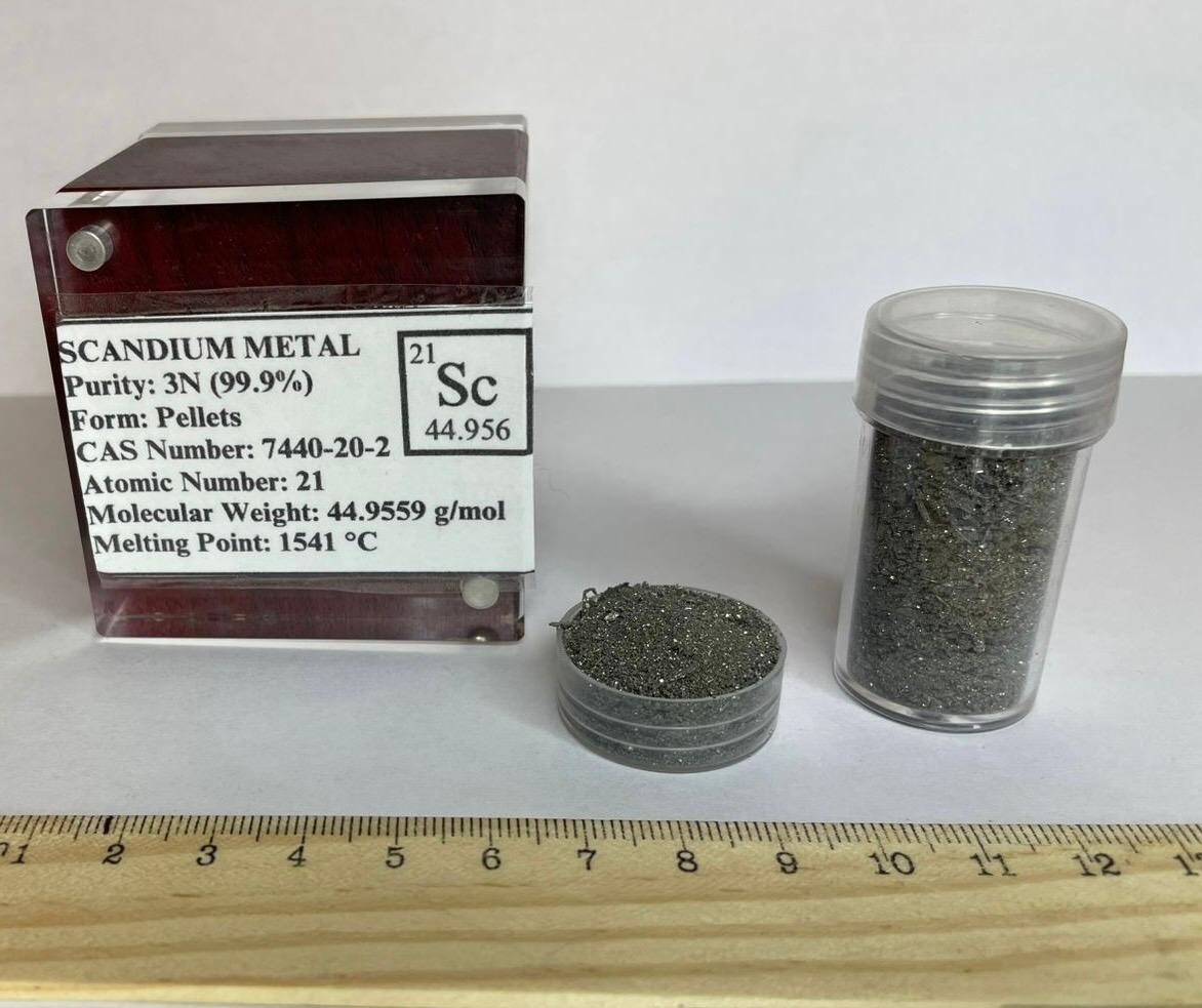 Scandium Metal Sample 1 - 900 grams 99.9% Pure Periodic Table