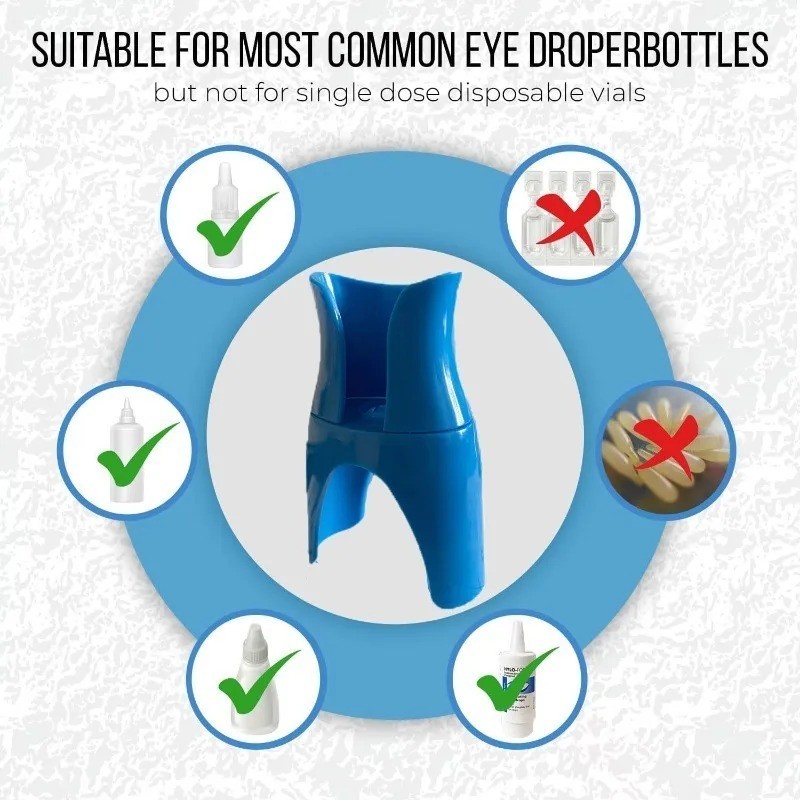 Reusable Eye Drops Applicator Holder Ergonomic Guide Aid Home Care Tool