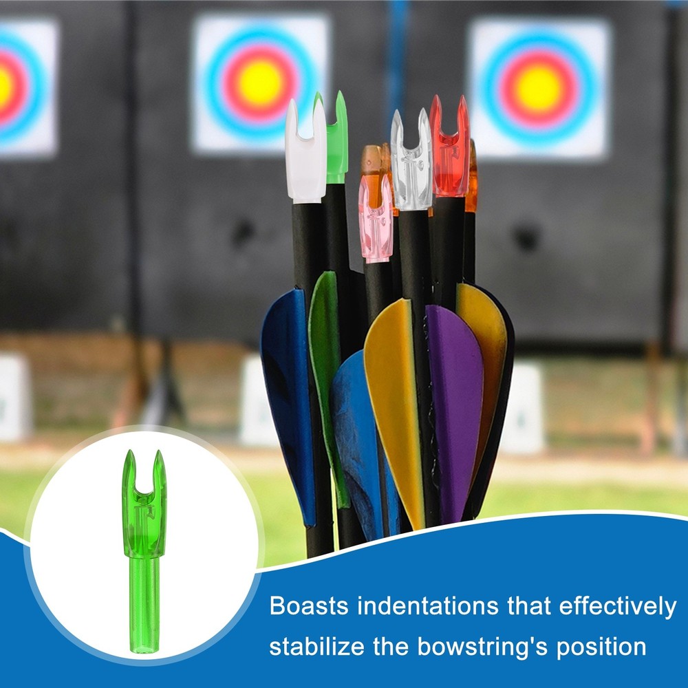 Archery Arrows Nocks 24 Pack Clear Green - for (Compound/Recurve Bow)