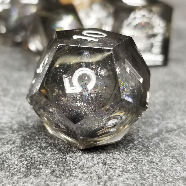 Sage's Spirits - Nocturnal Spirits Liquid Core Sharp Edge Resin Dice Set