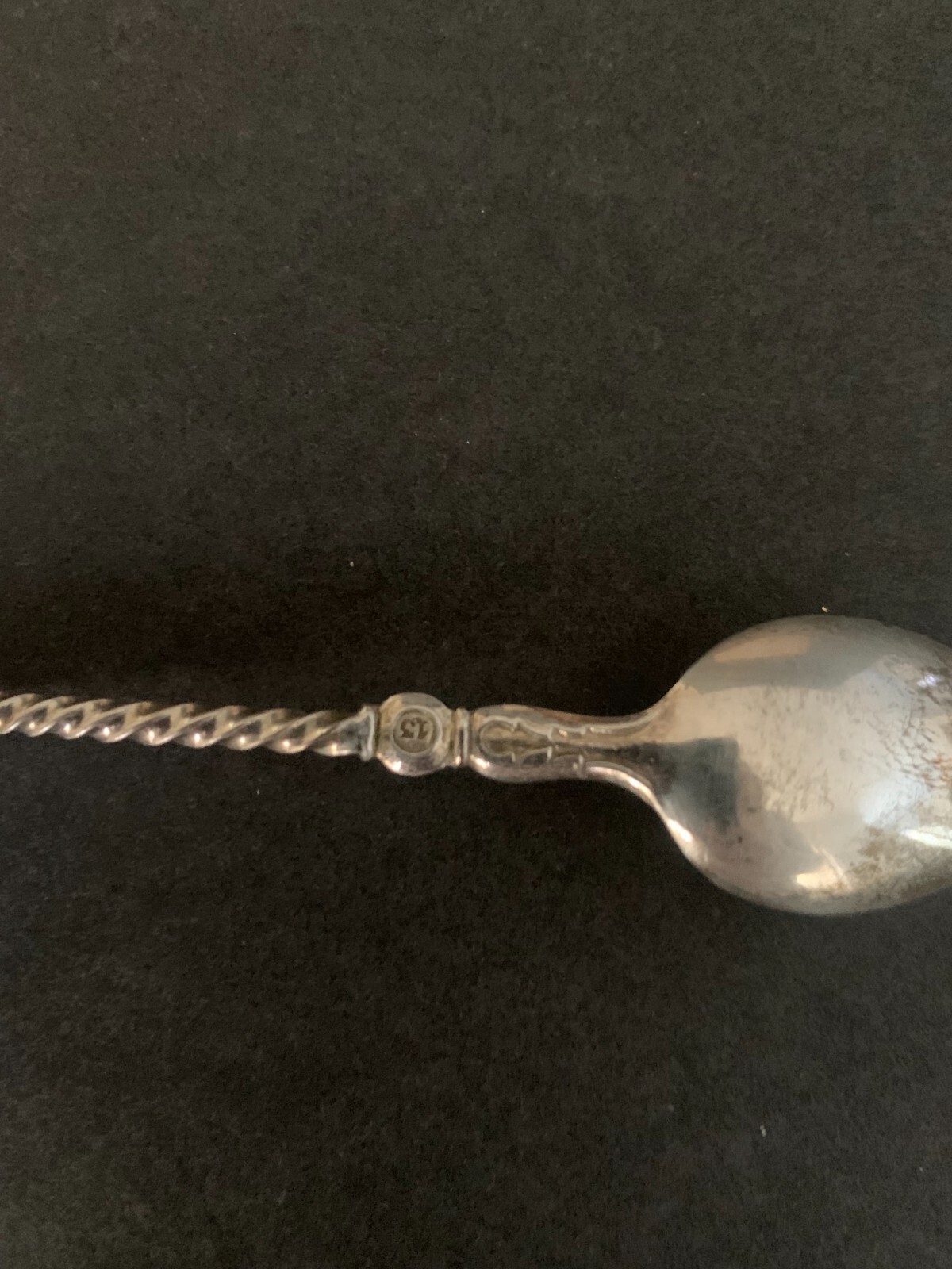 Antique Sterling Silver Set 12 box demitasse spoons Germany 13 mythic portraits