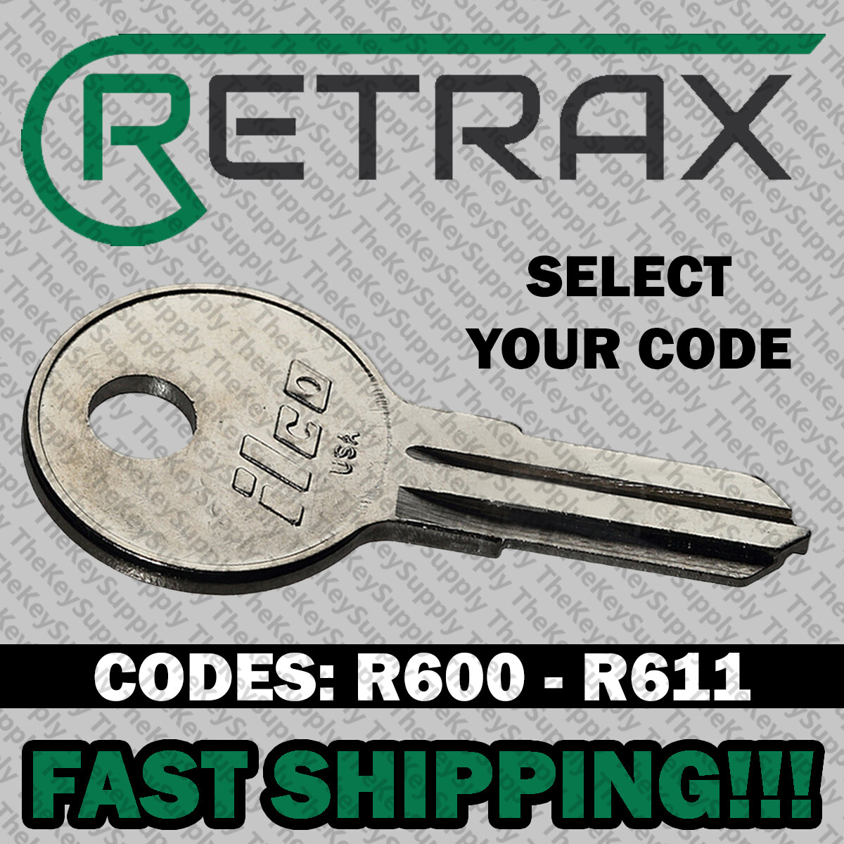 Retrax Truck Bed Tonneau Cover Replacement Key Cut to Code R600-R611