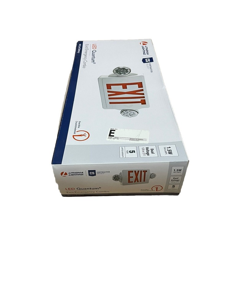 🔥Lithonia Contractor Select LHQM LED R M6 Exit / Emergency Combo ~ 1 Unit