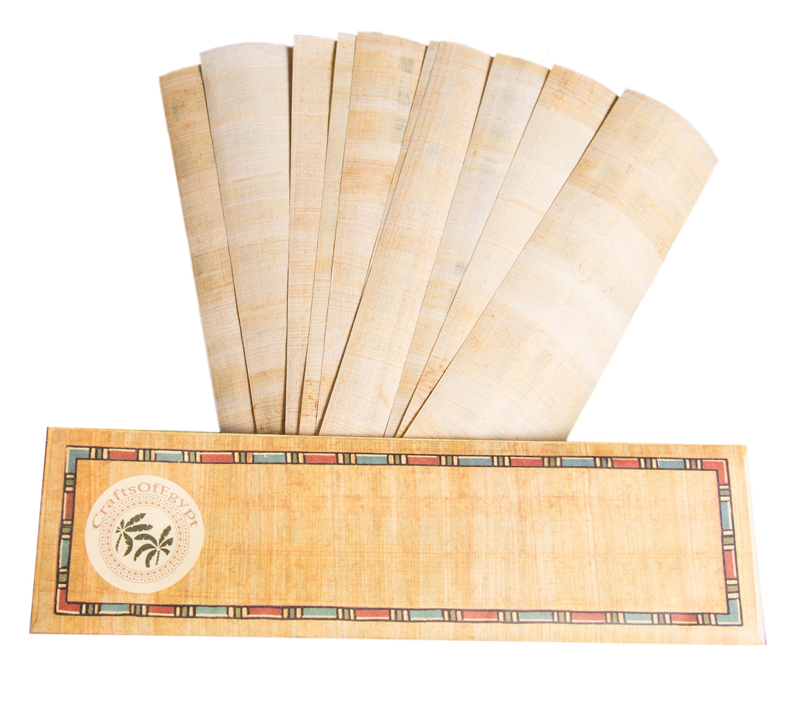 10 Egyptian Papyrus Paper Blank Bookmarks for Art Projects and Schools 7.2 x2...