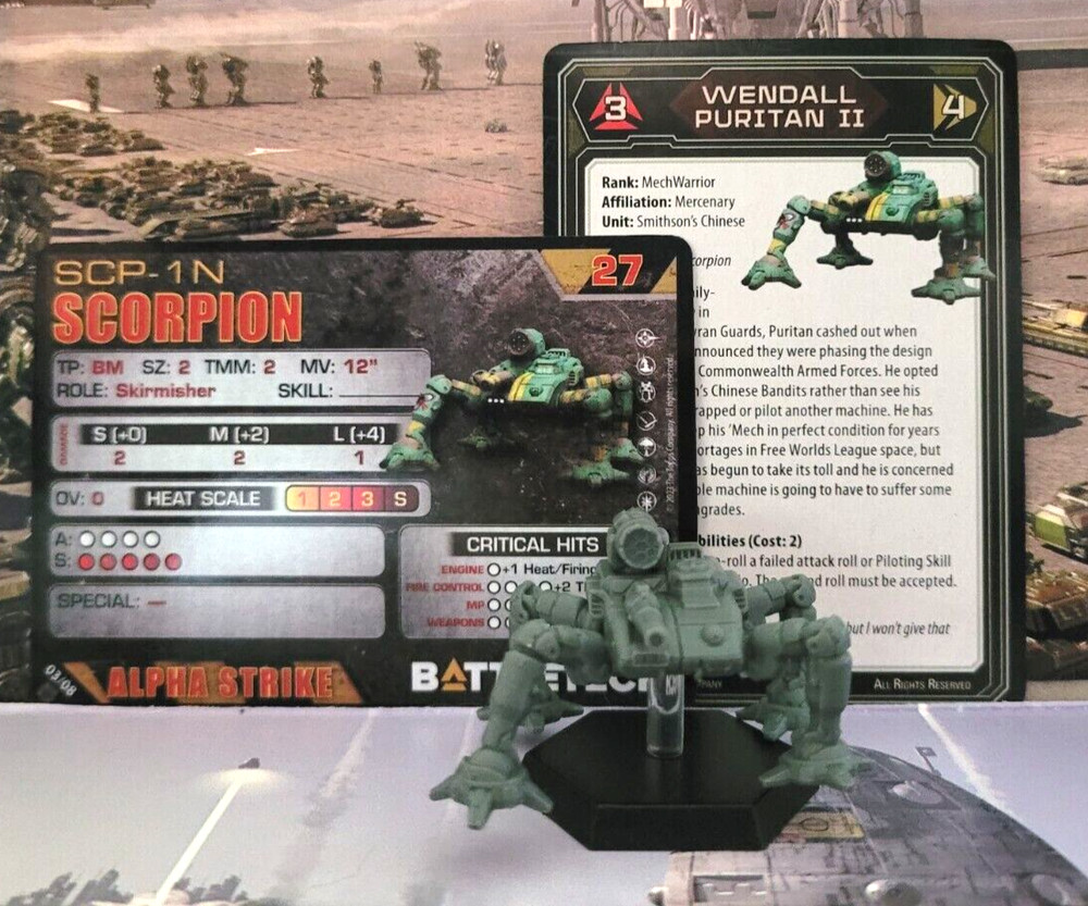 Battletech Scorpion Mech Security Lance Inner Sphere