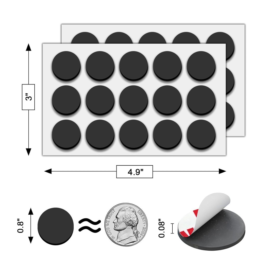 Versatile 30-Piece Adhesive Magnet Dots - Perfect for Art & Organization