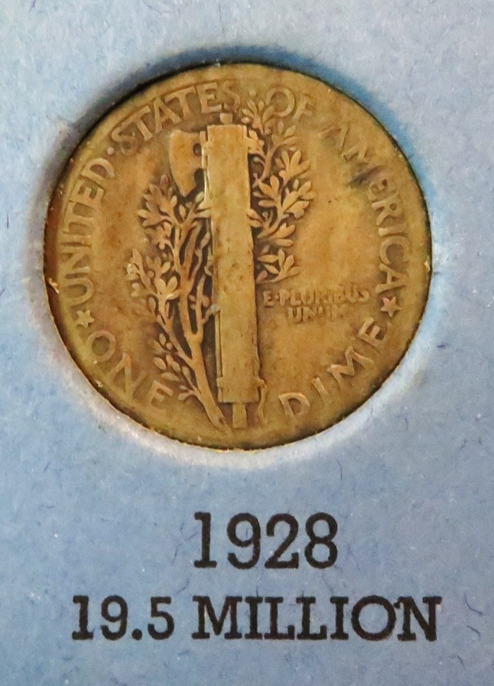 1928 Silver Mercury Dime 10c
