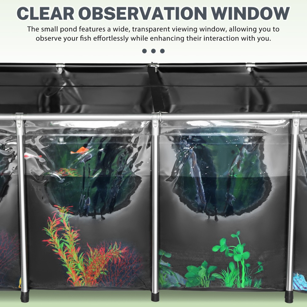 KOI Aquarium Tank Above Ground Fish Pond 750 Gal Foldable Canvas Fish Pool Pond