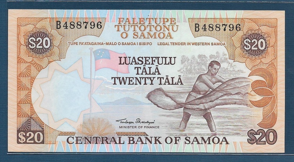 Western Samoa 20 Tala, 1985, P 28, UNC