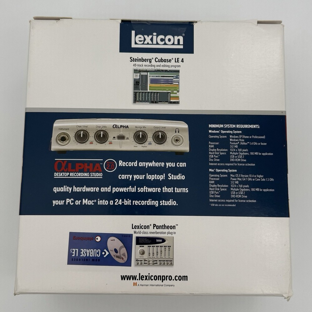 Lexicon Alpha Desktop Recording Studio, New