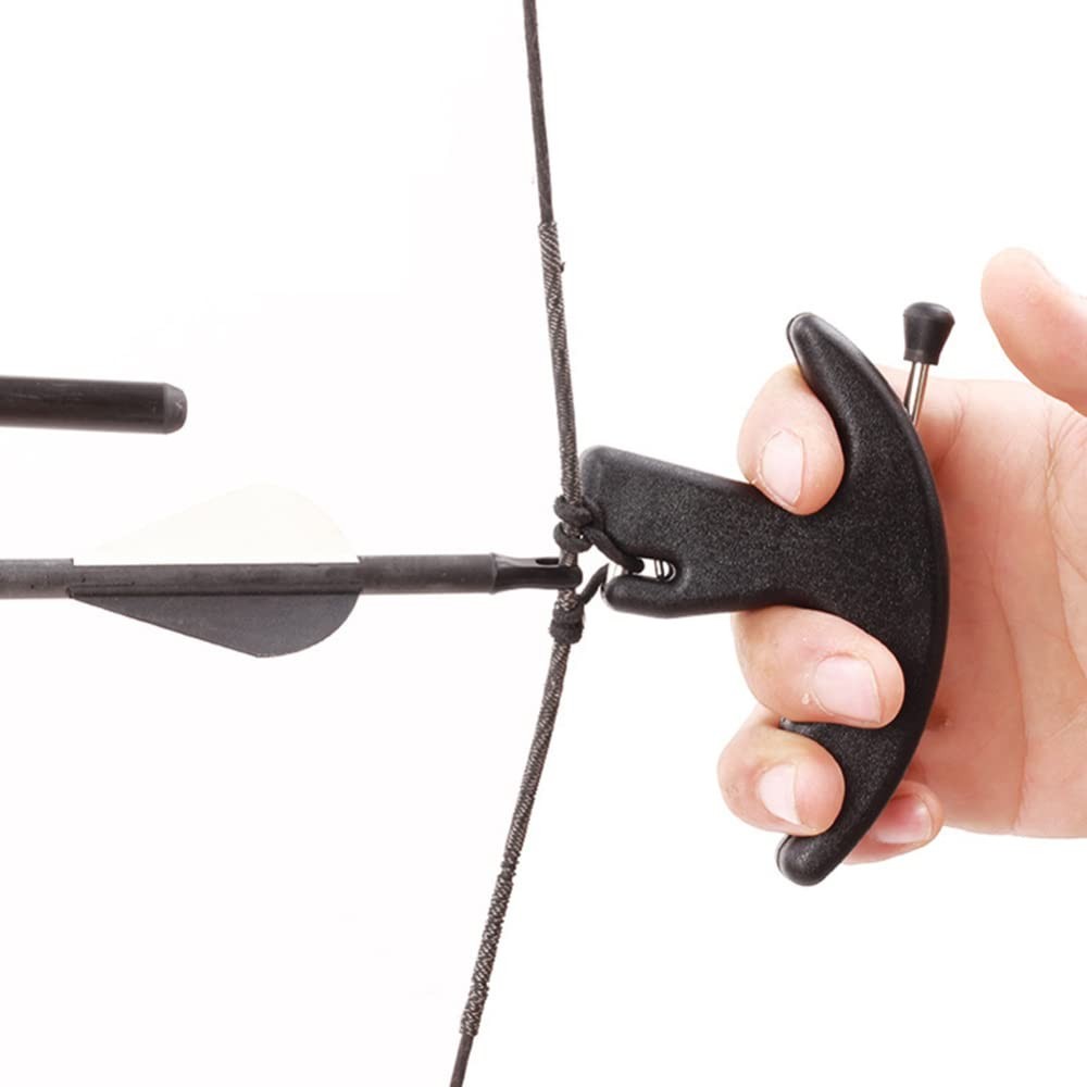 Thumb Bow Release, 3 Finger Thumb Trigger Caliper Grip Compound Bow Release A...