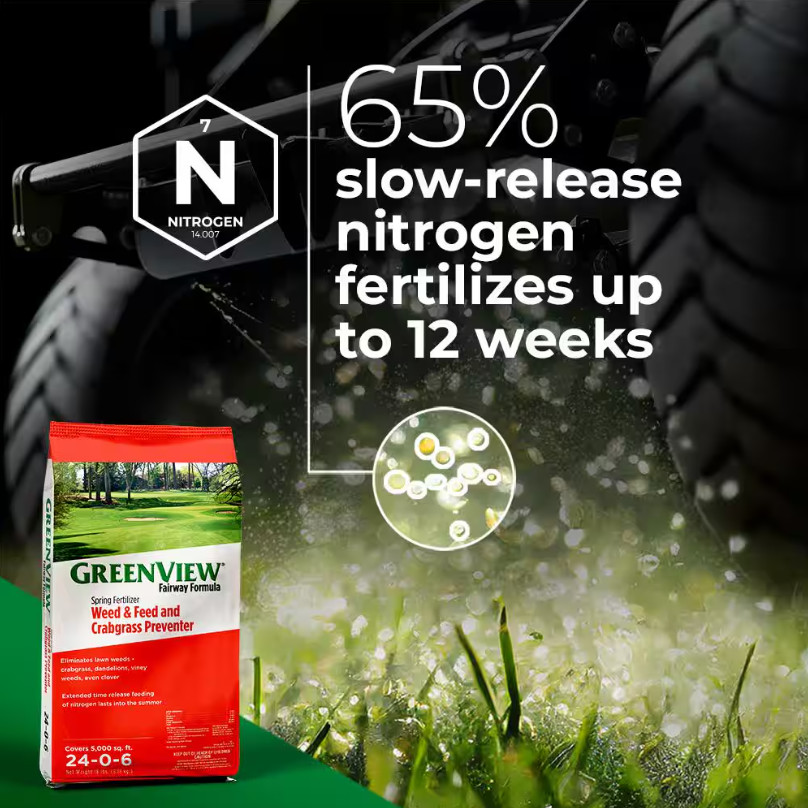 GreenView Spring Fertilizer Weed & Feed & Crabgrass Preventer - 18 lbs.