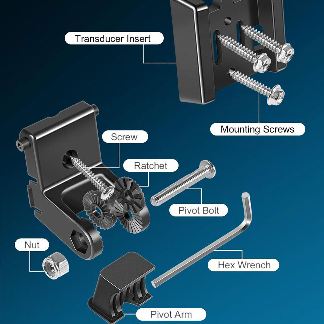 For Humminbird 740093-1 Transducer Mount MHX XNT Hardware Transom Mount Bracket