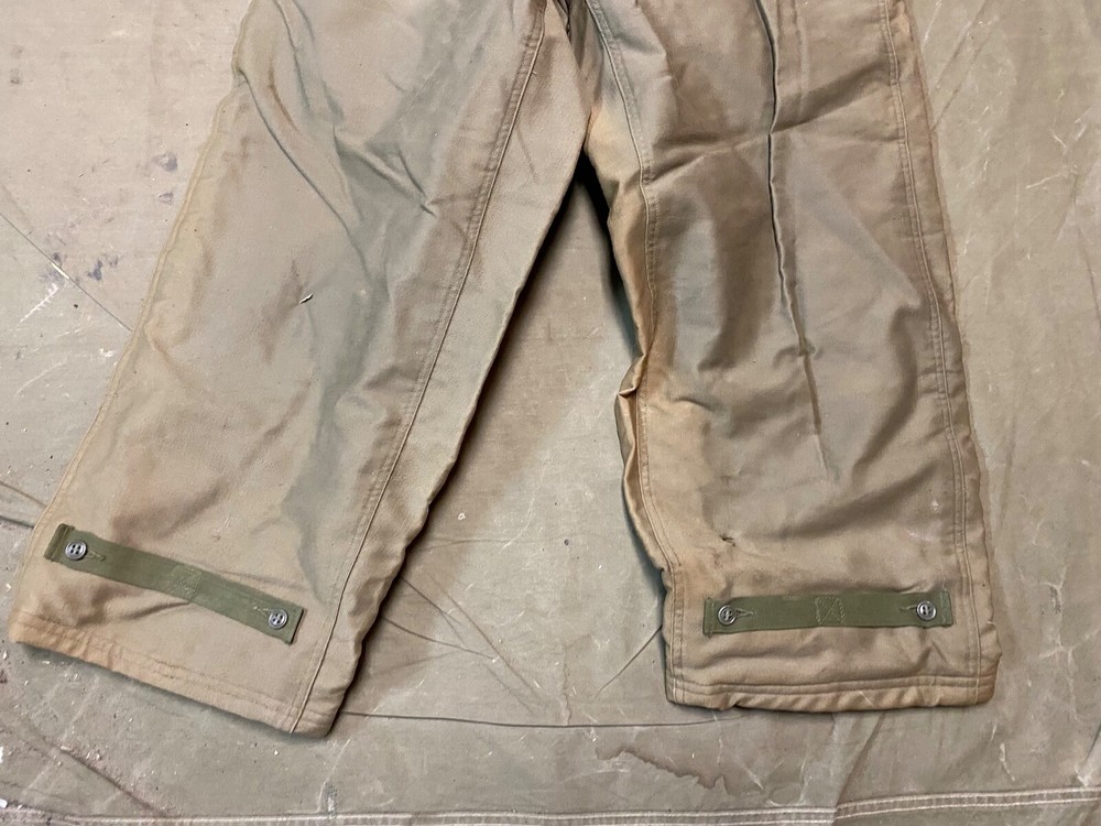 ORIGINAL WWII US NAVY COLD WEATHER WINTER OVERALLS COVERALLS BIBS-MEDIUM