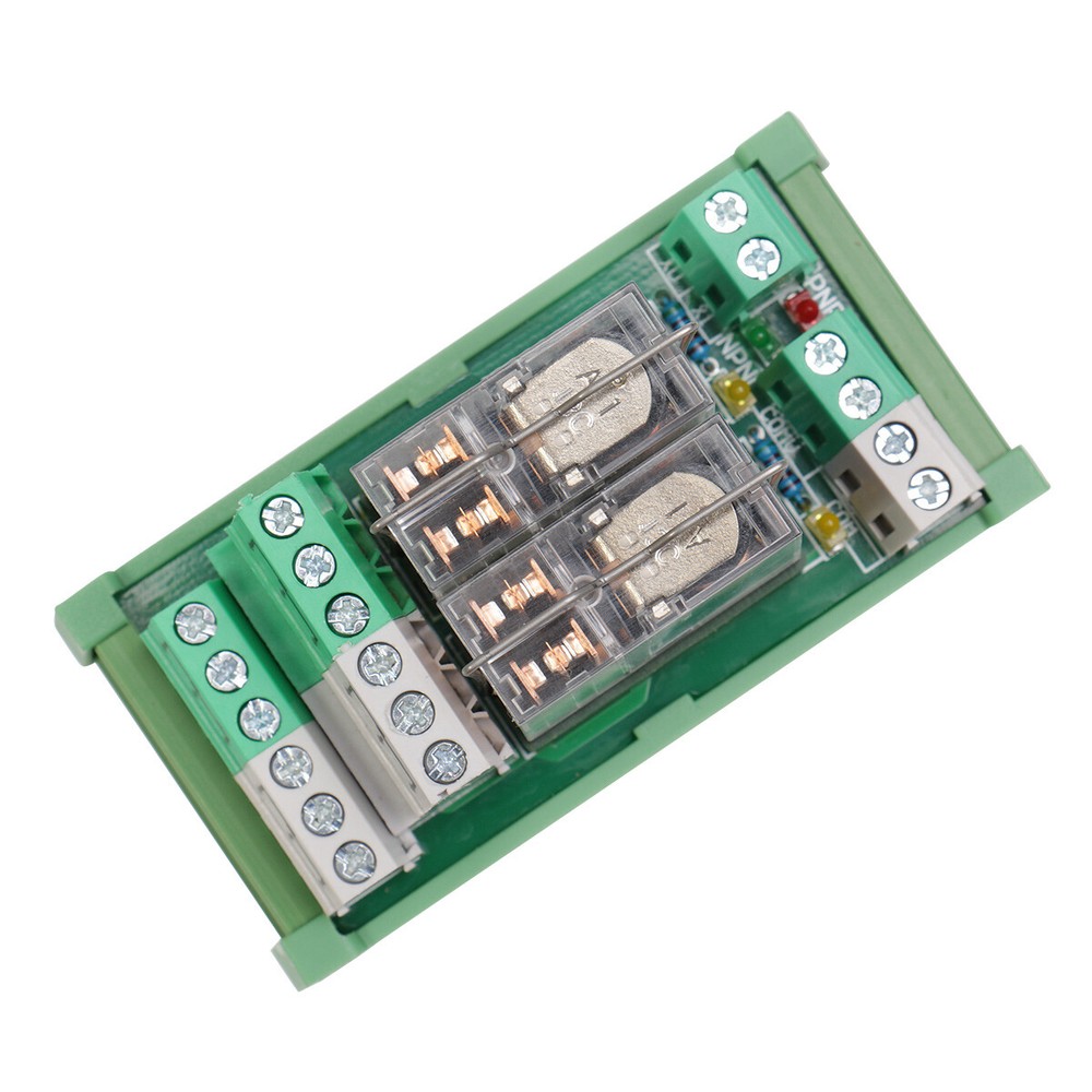 GEYA 2 Channel Omron Relay Module 2NO2NC DPDT PLC Relay Interface AC/DC 12/24V