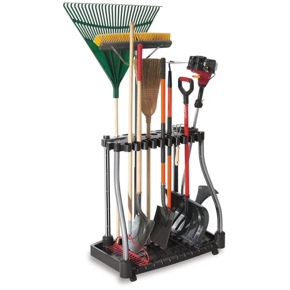 Rubbermaid Deluxe Tool Tower, Garage Storage, Holds 40 Tools, Black
