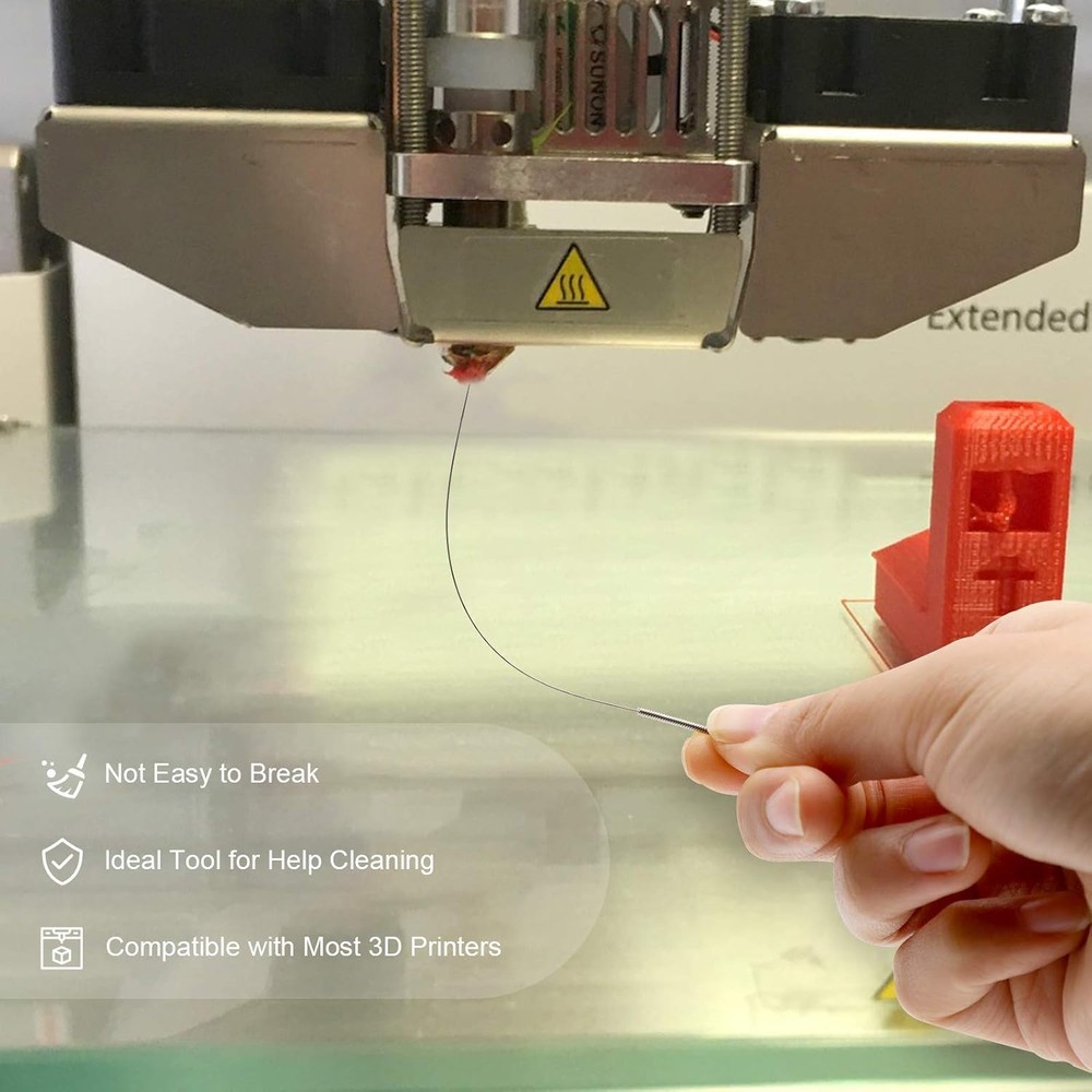 Compact 3D Printer Nozzle Cleaning Kit - 13 Essential Tools for Precision Care