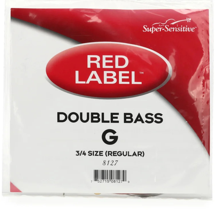 Super-Sensitive 8127 Red Label Double Bass G String - 3/4 Size