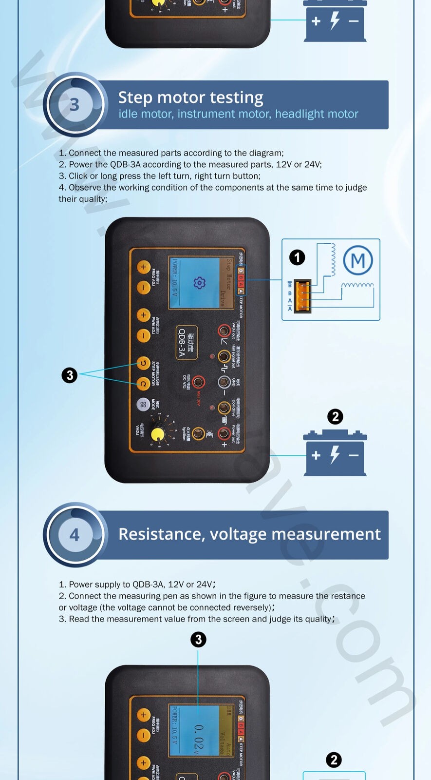 Auto Ignition Coil Tester Auto Stepper Motor Injector Detector Driver Generator