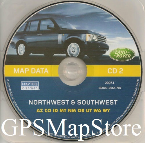 Update 2000 2001 2002 2003 2004 Range Rover Navigation CD #2 Map North/Southwest
