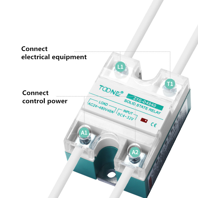 ZYG-D4820 single-phase solid state relay DC4-32V DC-AC AC24-480V 20A SSR-20DA