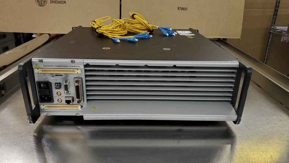 JDS Uniphase MAP+1111110 MAP Chassis / Mainframe & Controller With (7) Modules