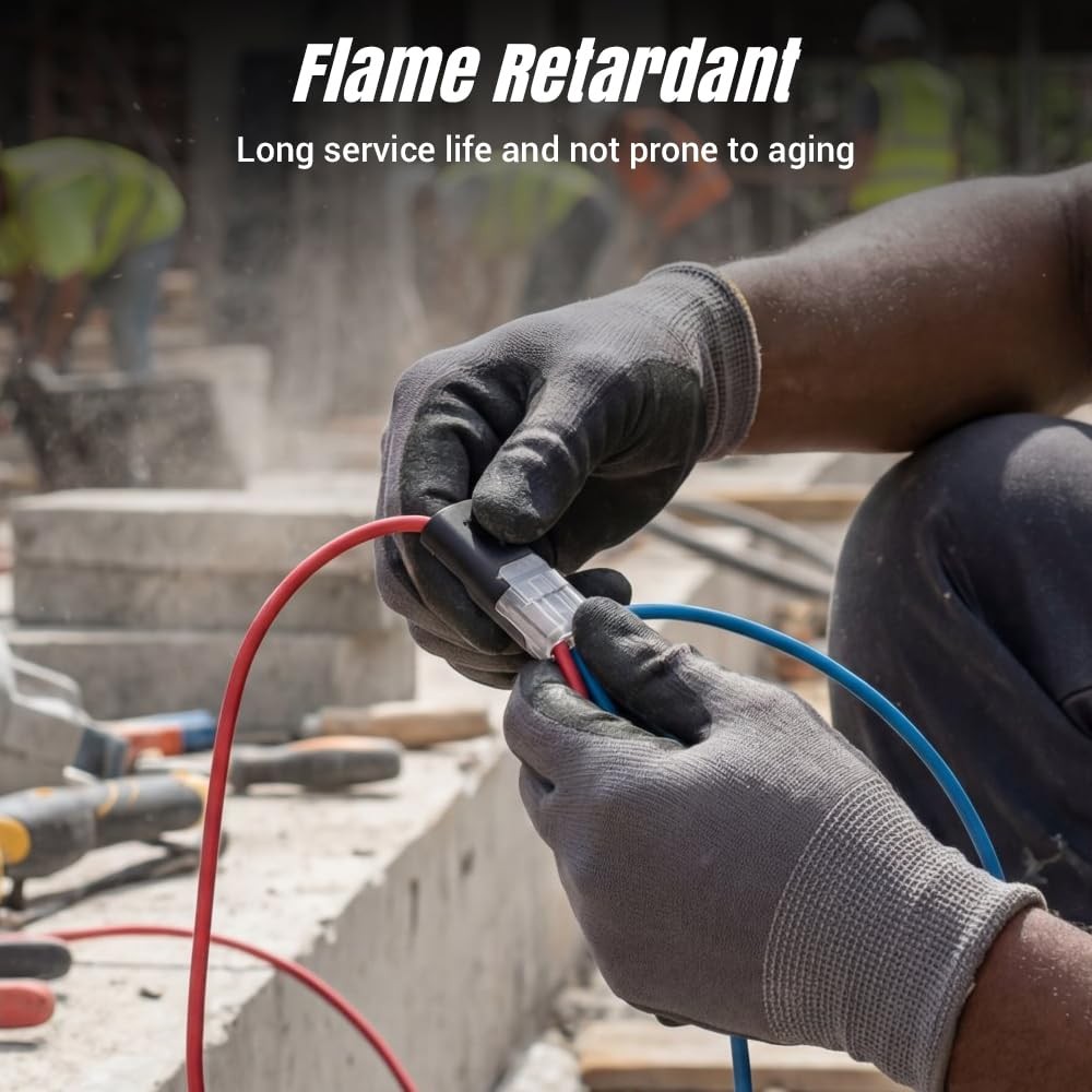 Double-Wire Plug-in Connector, Cable Clamp with Locking Buckle, 20/50 Pack