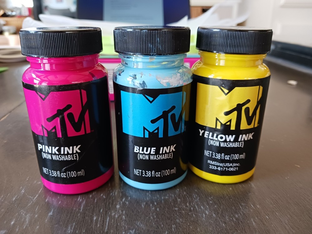 2021 MTV Screen Print Kit With 4 Stencils & 3 Inks