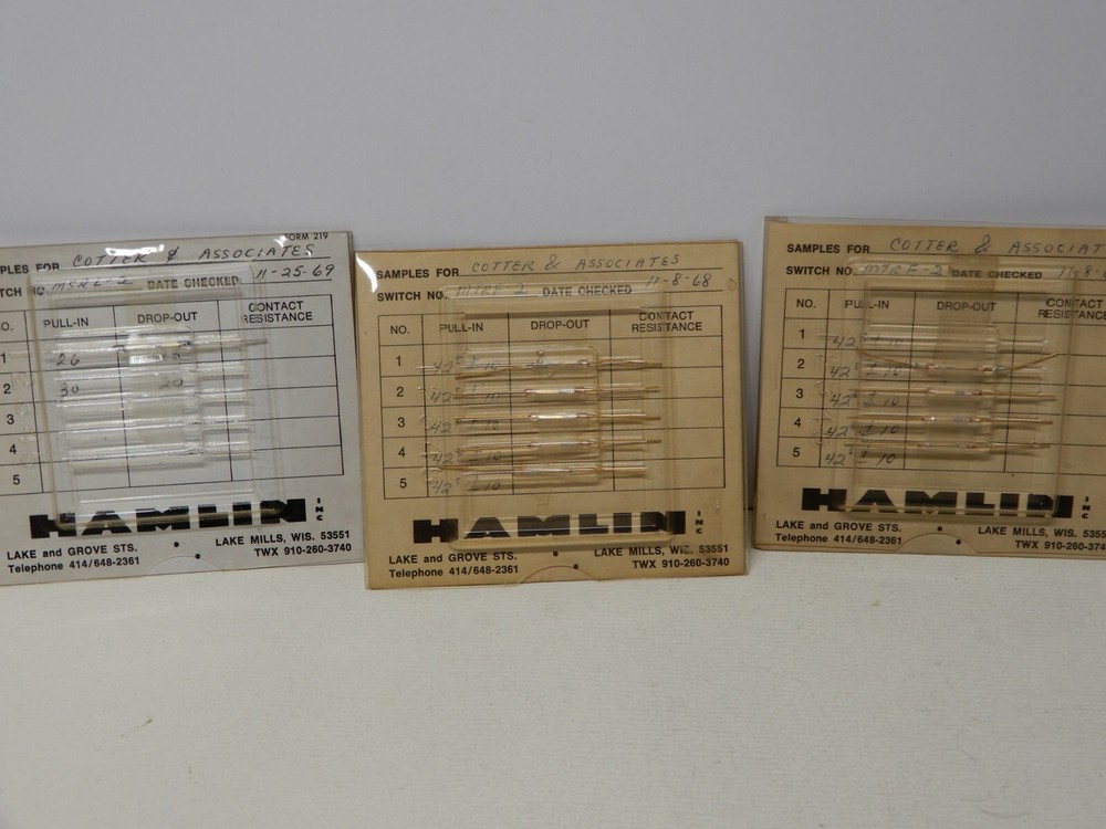 Hamlin Reed Relays NOS Original Packaging MSRL-2 MTRF-2