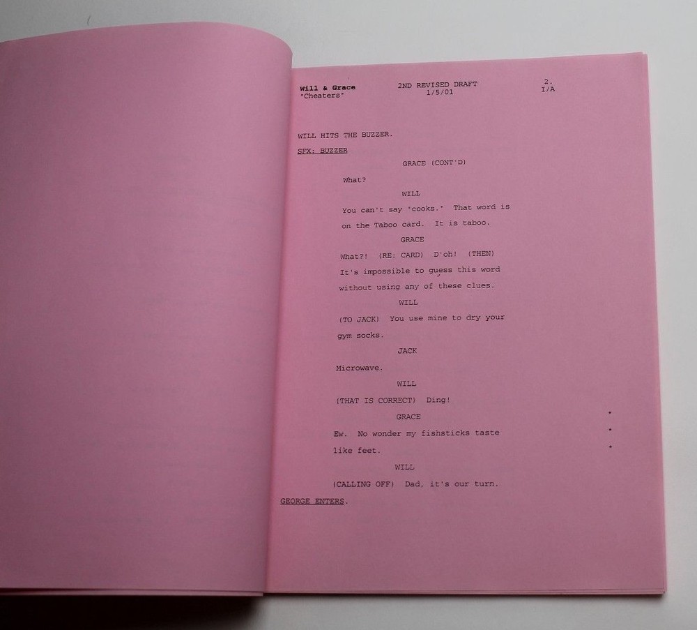 WILL & GRACE / Alex Herschlag 2001 Original TV Show Script, Eric McCormack