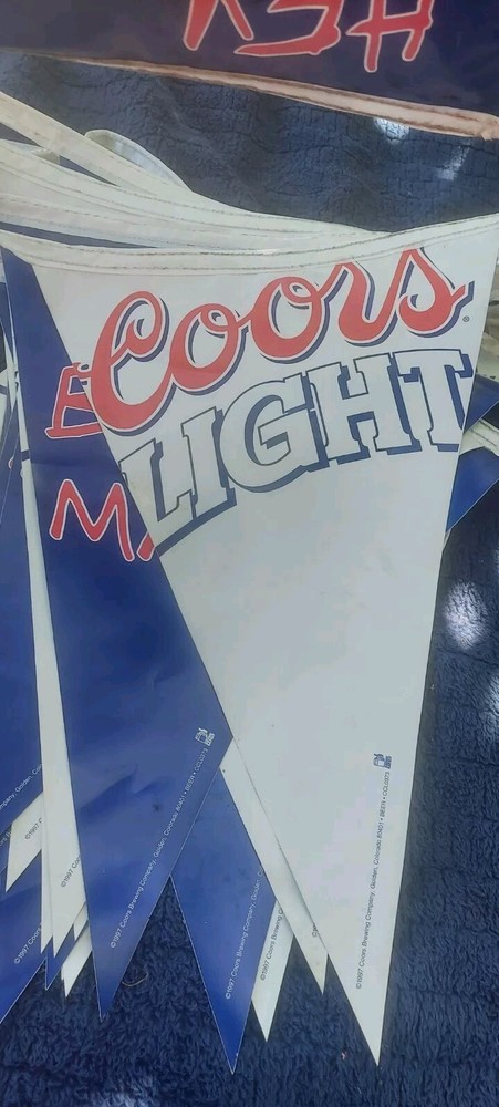 Coors Light Light String Banner 1997 Hey. Beer. Man.