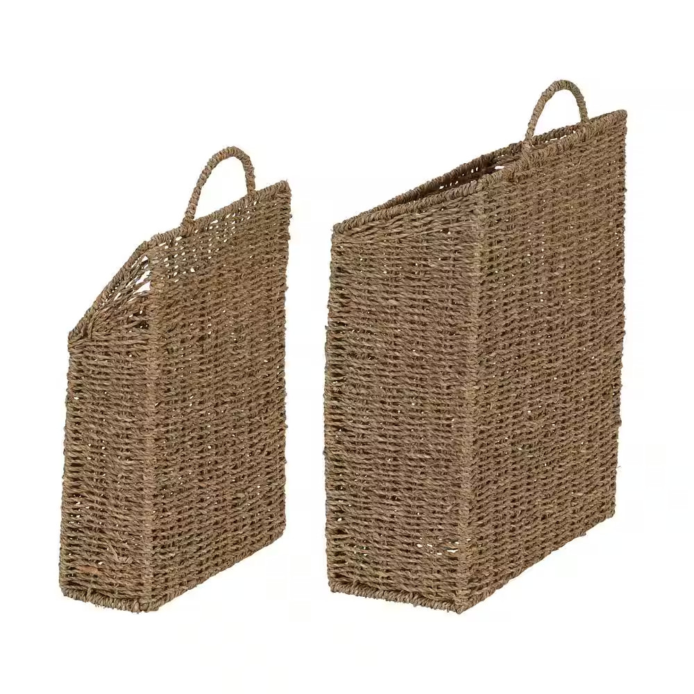 Seagrass Wicker Wall Basket Set