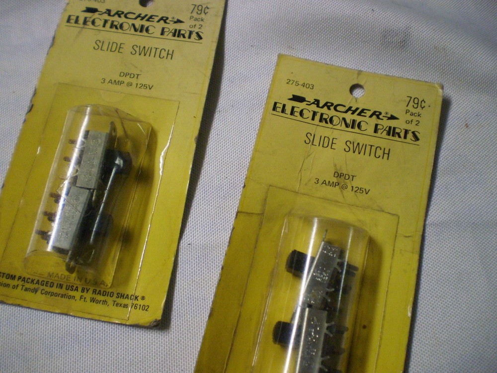 Archer slide switches 275-403 2 pkgs