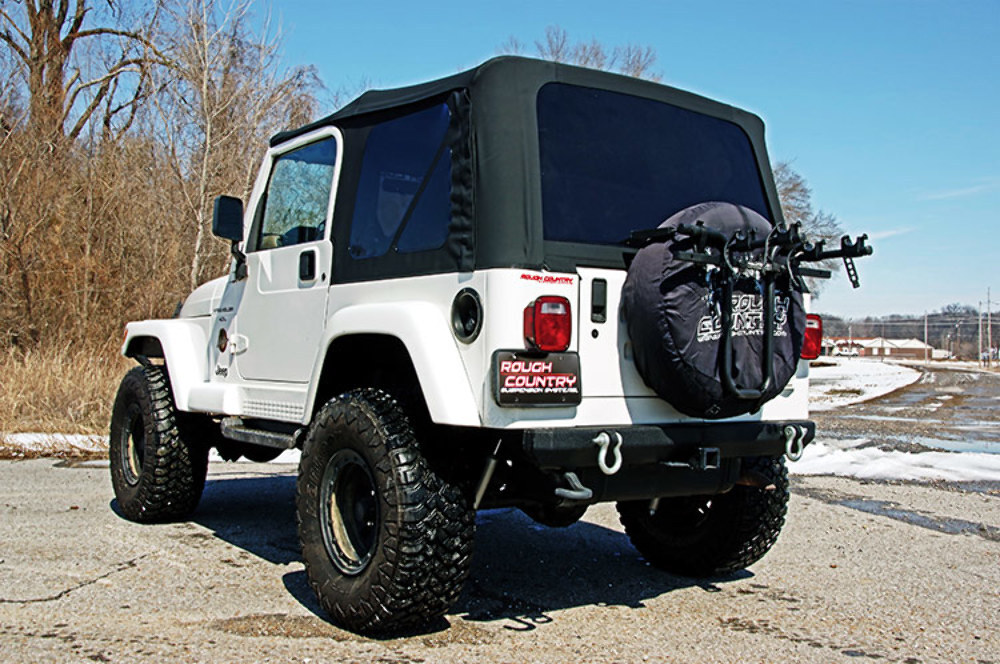 Rough Country Replacement Soft Top|Black 97-06 TJ for Wrangler Full Steel Doors