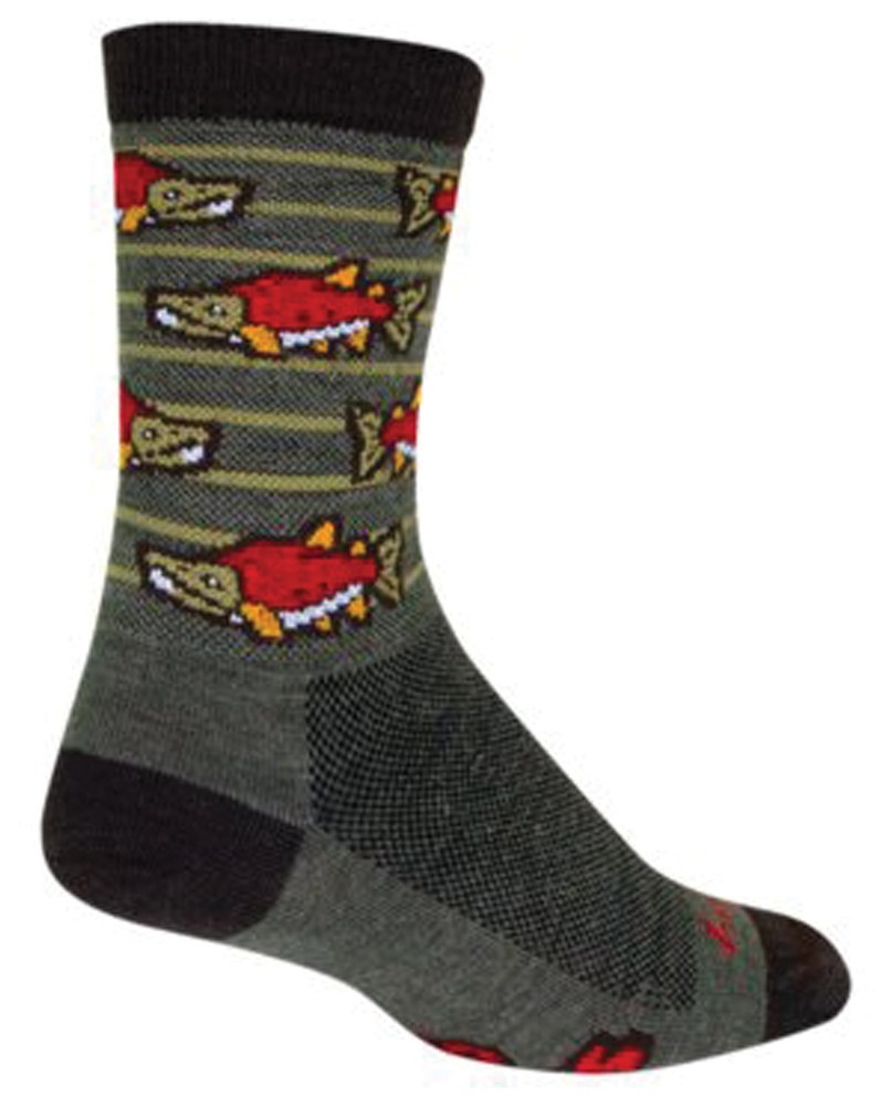 SOCKGUY Wool Socks Crew Socks S/M Gray