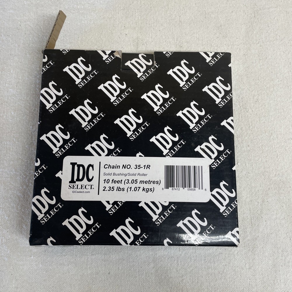 idc select chain no 35-1R solid bushing solid roller 10 feet 2.23 lbs NOS