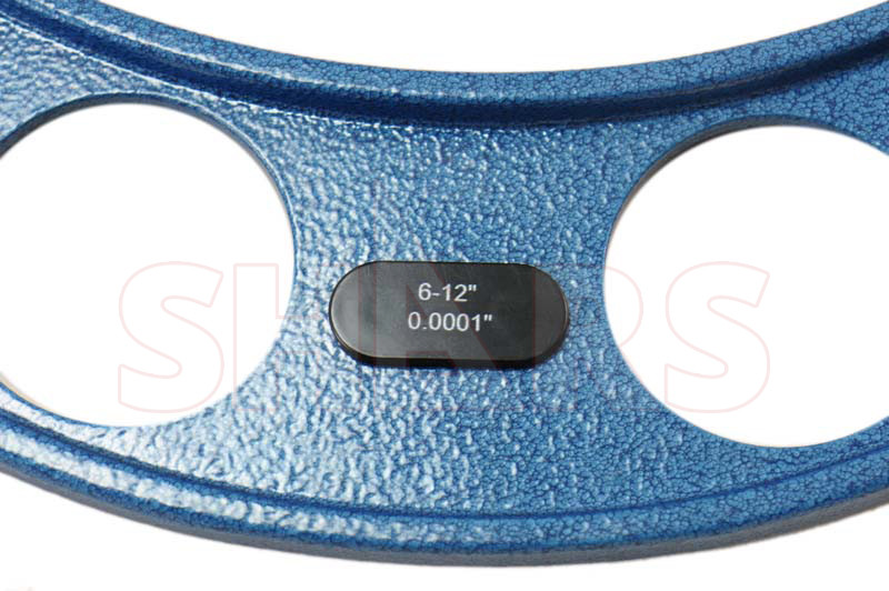 SHARS 6-12" Outside Micrometer Set W/Interchangeable Anvils Grad .0001" NEW R}