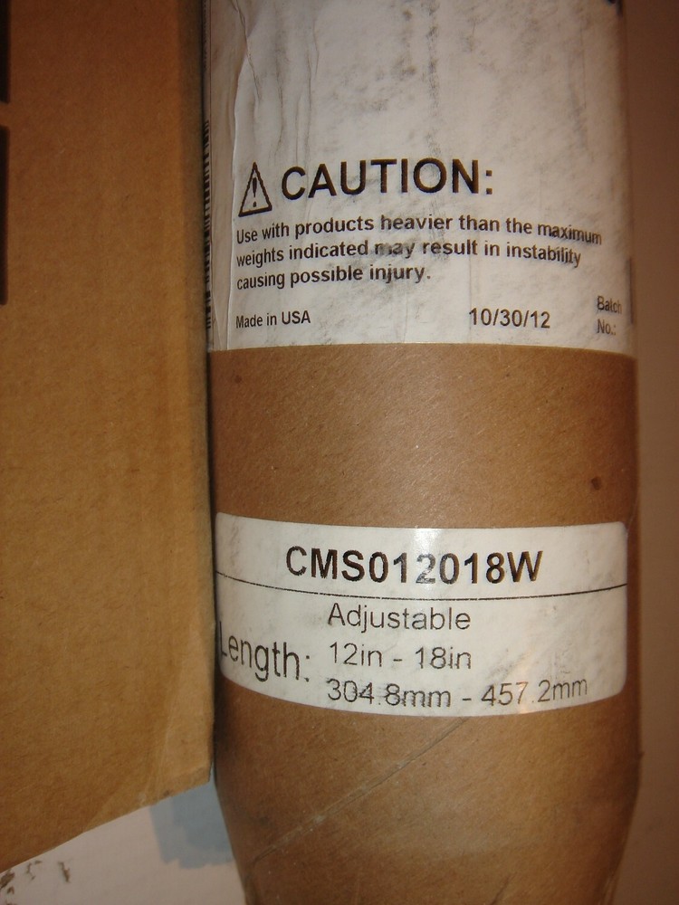CHIEF Bundle CMA110 & CMS012018W Ceiling Plate 12-18" Adjustable Ext. Column NEW