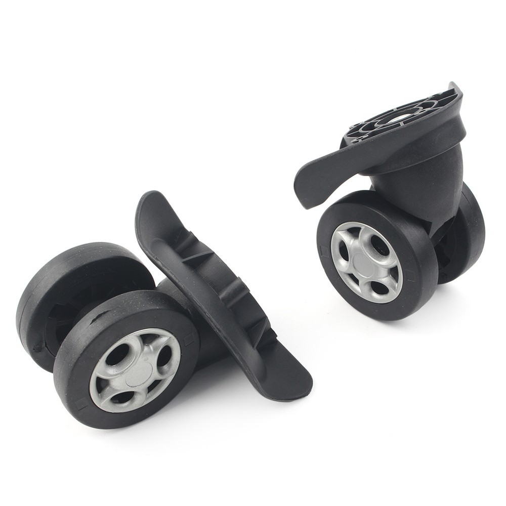 1 set W045 Replacement Luggage Spinner 360°universal Wheel Black
