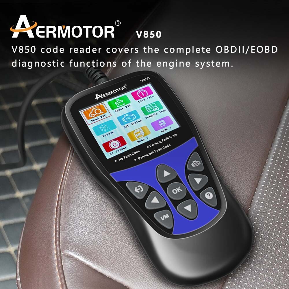 V850 OBD2 CAN OBDII Scanner Code Reader Car Diagnostic Scan Tool Check Engine