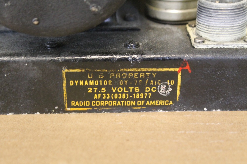 RCA DY-76/ AIC-10 27.5 VDC DYNAMOTOR UNIT