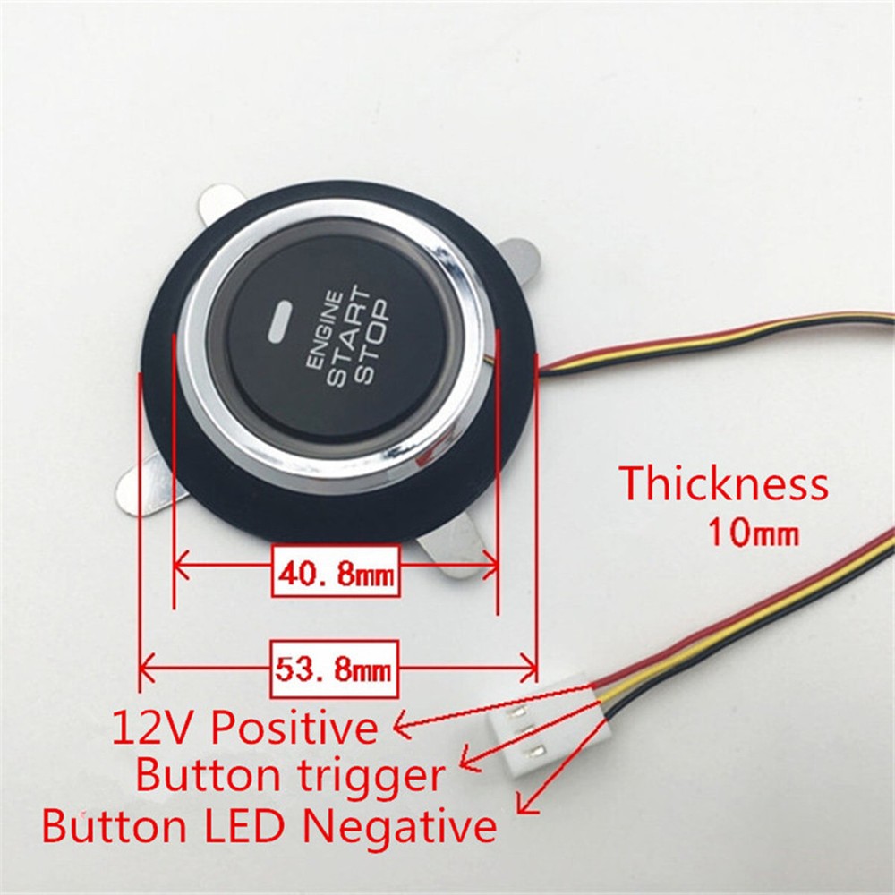 Car Keyless Entry Engine Start Push Button Switch Ignition Starter Kit Universal