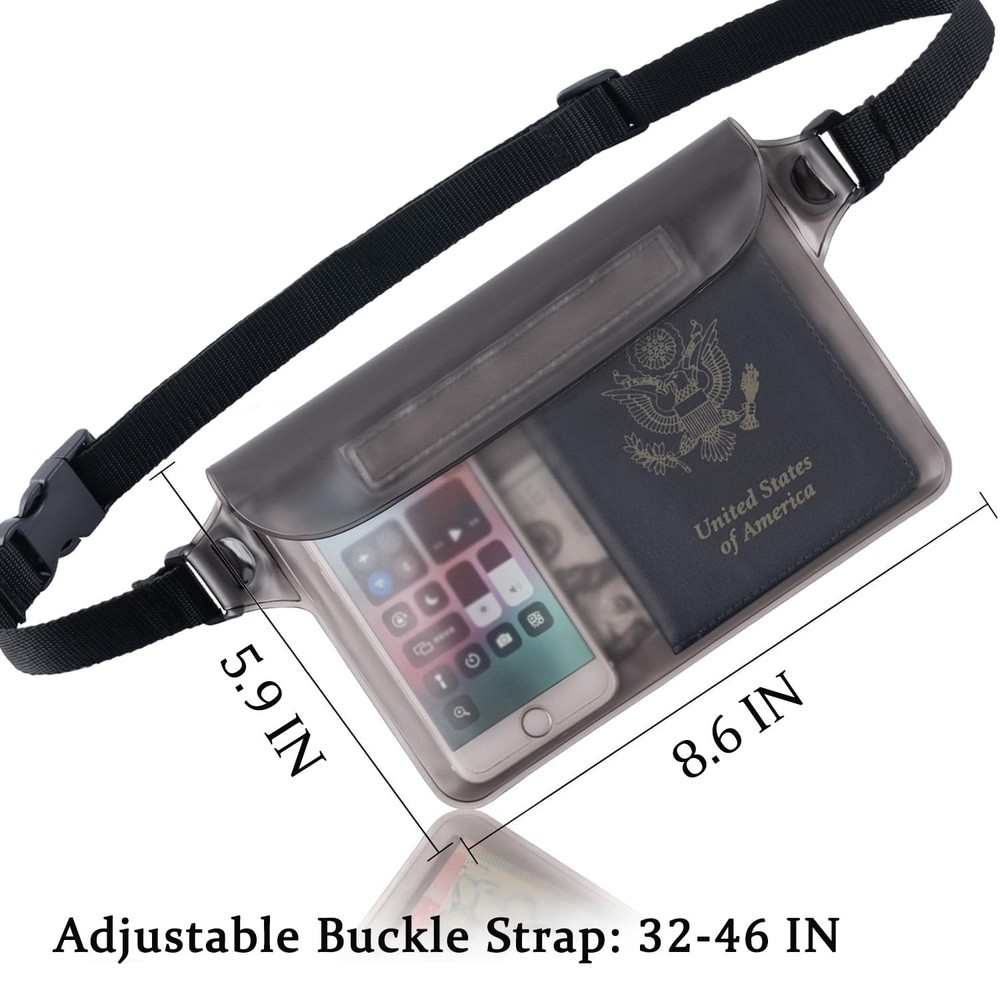 CADONO 2-Pack Waterproof Pouch with Adjustable Waist Strap | Screen Touch Sen...