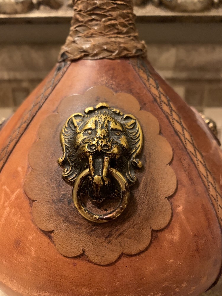 Italian leather wrapped decanter